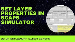 How To Set Layer Properties In SCAPS Simulator [upl. by Chae]