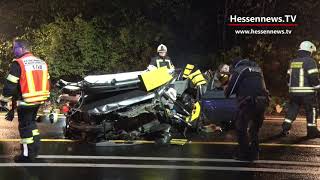 B7 Zwei Personen nach Unfall nahe Kaufungen eingeklemmt [upl. by Conyers]