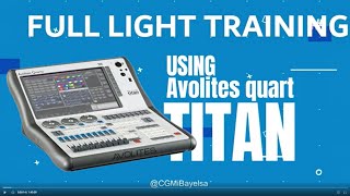 Full Stage Light training SESSION installation and setup using Avolites quartz titan console [upl. by Norreht]