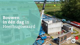 Bouwen in één dag in Heerhugowaard twee en drielaags platte Fijn Wonenwoningen [upl. by Seagrave701]