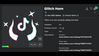 Sniping the Glitch Horn UGC Limited  Roblox [upl. by Nnairb225]