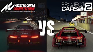 Assetto Corsa Competizione VS Project CARS 2  2023 PS5  Side by Side Comparison [upl. by Zuleika853]