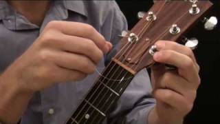 How To Put New Strings On An Acoustic Guitar Steel String [upl. by Eille169]