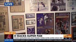 Arizona Diamondbacks super fan shows off memorabilia dedicated to team [upl. by Leirza]