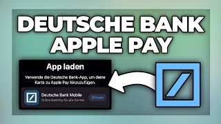 Deutsche Bank Karte Apple Pay einrichten  Tutorial [upl. by Nesyrb]