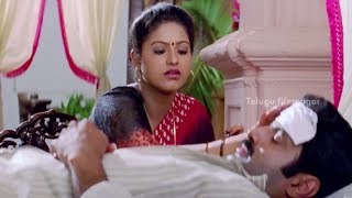 Krishna Babu Movie Scenes  Balakrishna fall sick  Raasi Meena [upl. by Ajram]