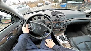 Mercedes Eclass W211 E270 27cdi 177HP 2002 POV Test Drive amp Acceleration 0100  4K 107 [upl. by Raimundo]