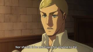 Erwin Tell Pixis his Plan to Overthrow the Goverment  Attack on Titan 40 [upl. by Conah920]