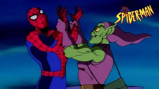 SpiderMan vs Green Goblin First Appearance amp Unmasking  SpiderMan The Animated Series HD [upl. by Davon]