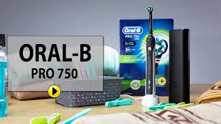 Szczoteczka rotacyjna ORALB PRO 750 czarna [upl. by Oppen748]