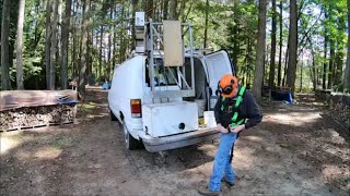 Tree Work With A Bucket Truck [upl. by Admama]