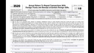 Understanding Form 3520 for Foreign Trusts and Gifts amp Penalties [upl. by Casilde808]