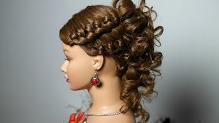 Knotted hairstyle for medium long hair with curls [upl. by Kareem]