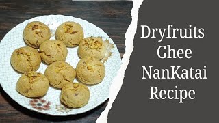 Dryfruits Ghee Nankhatai Recipe in Air Fryer  Easy Sweet Recipe [upl. by Maguire]