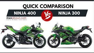 Kawasaki Ninja 400 vs New Ninja 300 Quick Comparison [upl. by Theda]