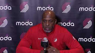 Chauncey Billups Postgame Interview  Portland Trail Blazers 88 Houston Rockets 116 [upl. by Xeno688]