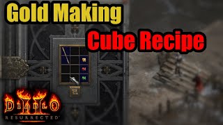 Make more GOLD with this Cube Recipe  Diablo 2 Resurrected [upl. by Nashoma]