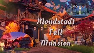 Fall Mondstadt Mansion ༉‧₊  Serenitea Pot  Genshin Impact [upl. by Rodge]