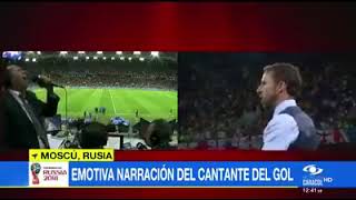 increíble relato gol de Yerry Mina vs Inglaterra Javi Fernández El Cantante del Gol Gol Caracol [upl. by Repsac403]