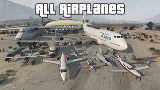 GTA 5  All Airplanes with Cargo Plane amp Jet [upl. by Franckot]