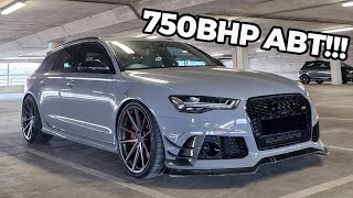 This 750bhp Audi RS6 ABT with Akrapovic exhaust is BRUTAL [upl. by Akimaj467]