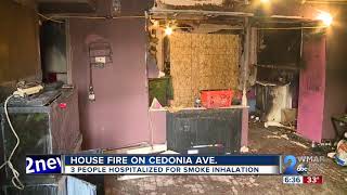 3 hospitalized in Cedonia Avenue house fire [upl. by Sidalg]