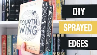 How to Spray Book Edges with a Cricut Stencil  Fourth Wing [upl. by Ijuy]