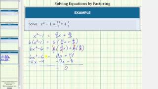 Solve a Quadratic Equations with Fractions by Factoring a not 1 [upl. by Nairred]