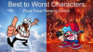 Best to Worst Characters Pizza Tower Ranking Edition please read the description [upl. by Emmer524]