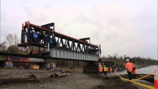 Little Campbell River Train Bridge Replacement [upl. by Hayalat463]