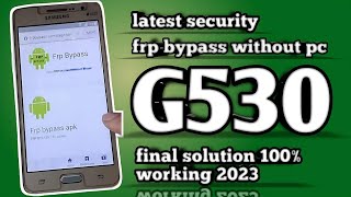 Samsung G530 quotFRP BYPASSquot without pc 100 WORKING [upl. by Hannover326]