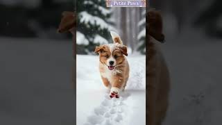 Snow Puppy Dash ❄️🐶 Don’t Just Watch Join Us 💥 Subscribe for More 📲🌈 youtubeshorts cute [upl. by Ainaj]