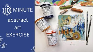 Unlock Your Creativity Quick 10Minute Exercise  Mixed Media  Acrylic Painting  Abstract Art [upl. by Casta]