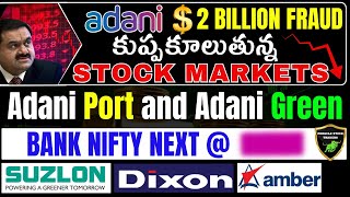 Why Stock Market Fall todayAdani portsAdani greenSuzlonAmberDixonNiftyBank Nifty [upl. by Pliam958]