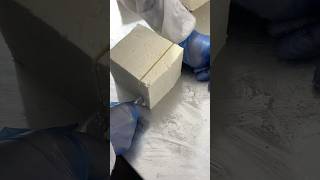 Cottage cheese Block Cutting at FCM farmerscheese SayCheese  CheeseLover [upl. by Eibur]