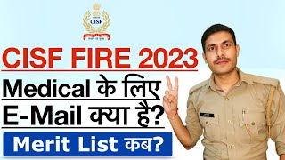 CISF Fire Medical 2023  CISF Fireman Final Merit List 2023  CISF Fireman Final Result 2023 [upl. by Miuqaoj]