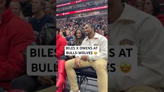 Simone Biles amp Jonathan Owens courtside at BullsTimberwolves 🤩 [upl. by Pris]