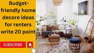 Budget friendly home decore ideas for renters write 20 point HD video [upl. by Navac]