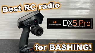 Best RC Radio for Bashing Spektrum DX5 Pro Active Review feat Associated Rival MT8 [upl. by Odarbil583]