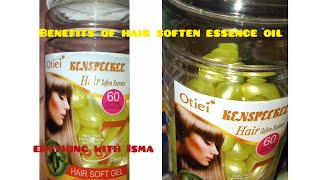 Benefits of hair soften essence oil hairhealth shinyhair shinyhairs haircapsule hairoil [upl. by Aletta]