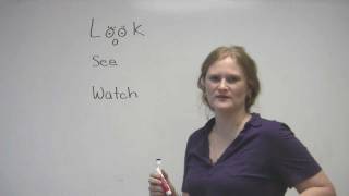 English Vocabulary  Look  See  Watch [upl. by Nalod]