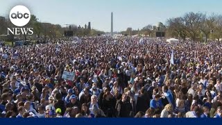 Massive proIsrael rally held in Washington [upl. by Navis101]