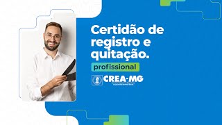 Certidão de Registro e Quitação  Profissional [upl. by Culhert258]