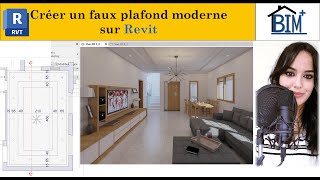 Faux plafond sur Revit  Modern ceiling [upl. by Heyde686]