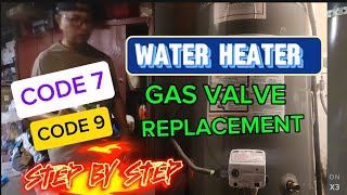 RHEEM WATER HEATER GAS VALVE REPLACEMENT STEP BY STEP [upl. by Asreht416]