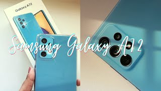 A72 Samsung unboxing Samsung Galaxy A72 256GB Awesome Blue 💙 aesthetic [upl. by Schreiber]