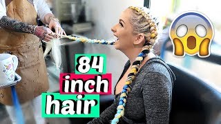 Installing My 84 INCH Hair Extensions [upl. by Letch]