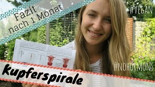 Fazit Kupferspirale  1 Monat  Dauer Blutung Schmerzen Nebenwirkungen  vegan lifestyle [upl. by Gavan]