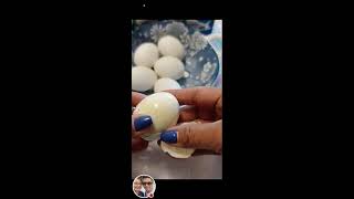 Easy way to peel hard boiled eggs [upl. by Tibbs]