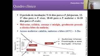 Curso de Parasitologia  Aula 10  Malaria Parte  02 [upl. by Enelloc534]